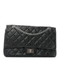 Aged Calfskin Quilted 2.55 Reissue 227 Flap Black