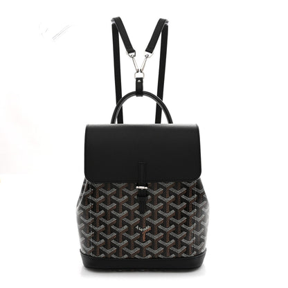 Goyardine Calfskin Mini Alpin Backpack Black