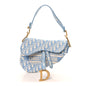 Oblique Embroidered Saddle Bag Cornflower Blue