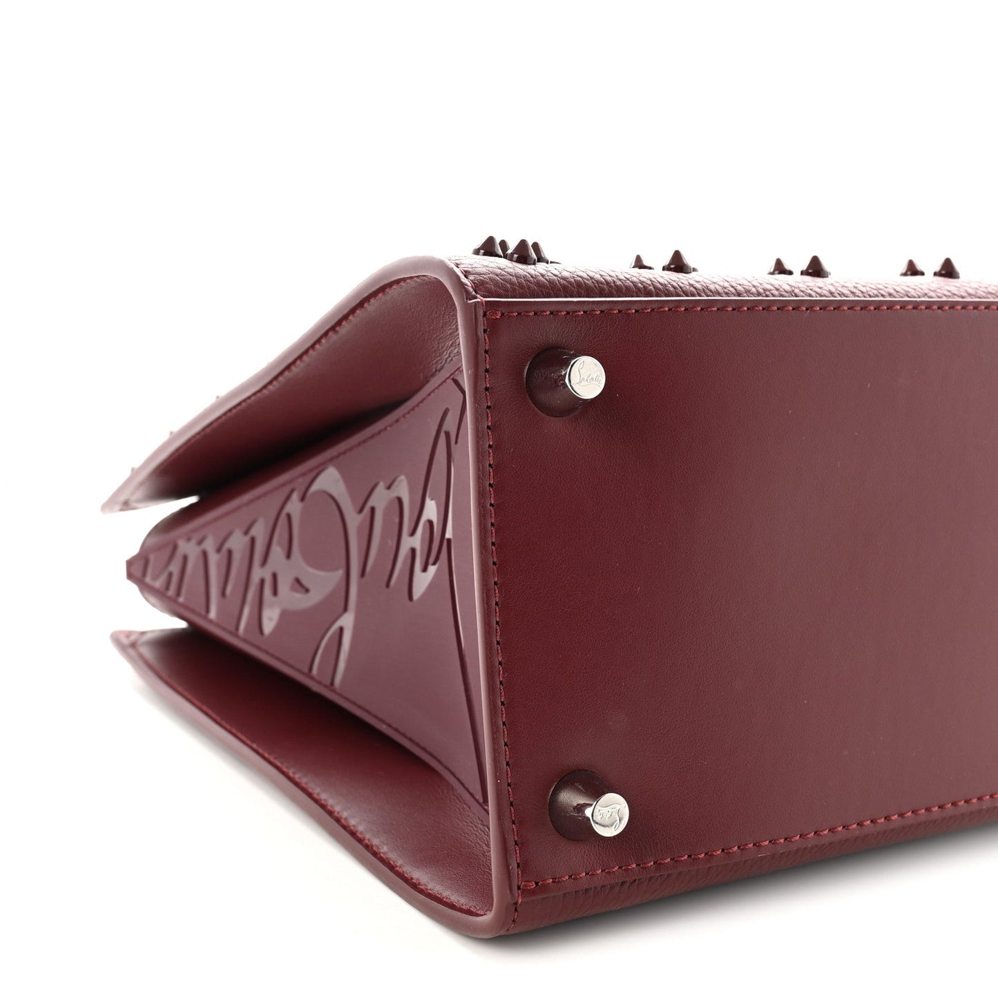 Calfskin Spikes Loubinthesky Medium Paloma Bordeaux