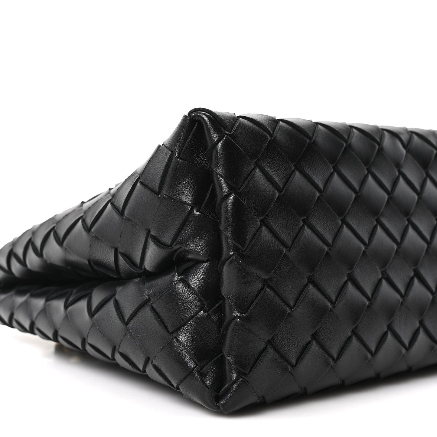 Nappa Intrecciato Small Andiamo With Chain Shoulder Bag Black