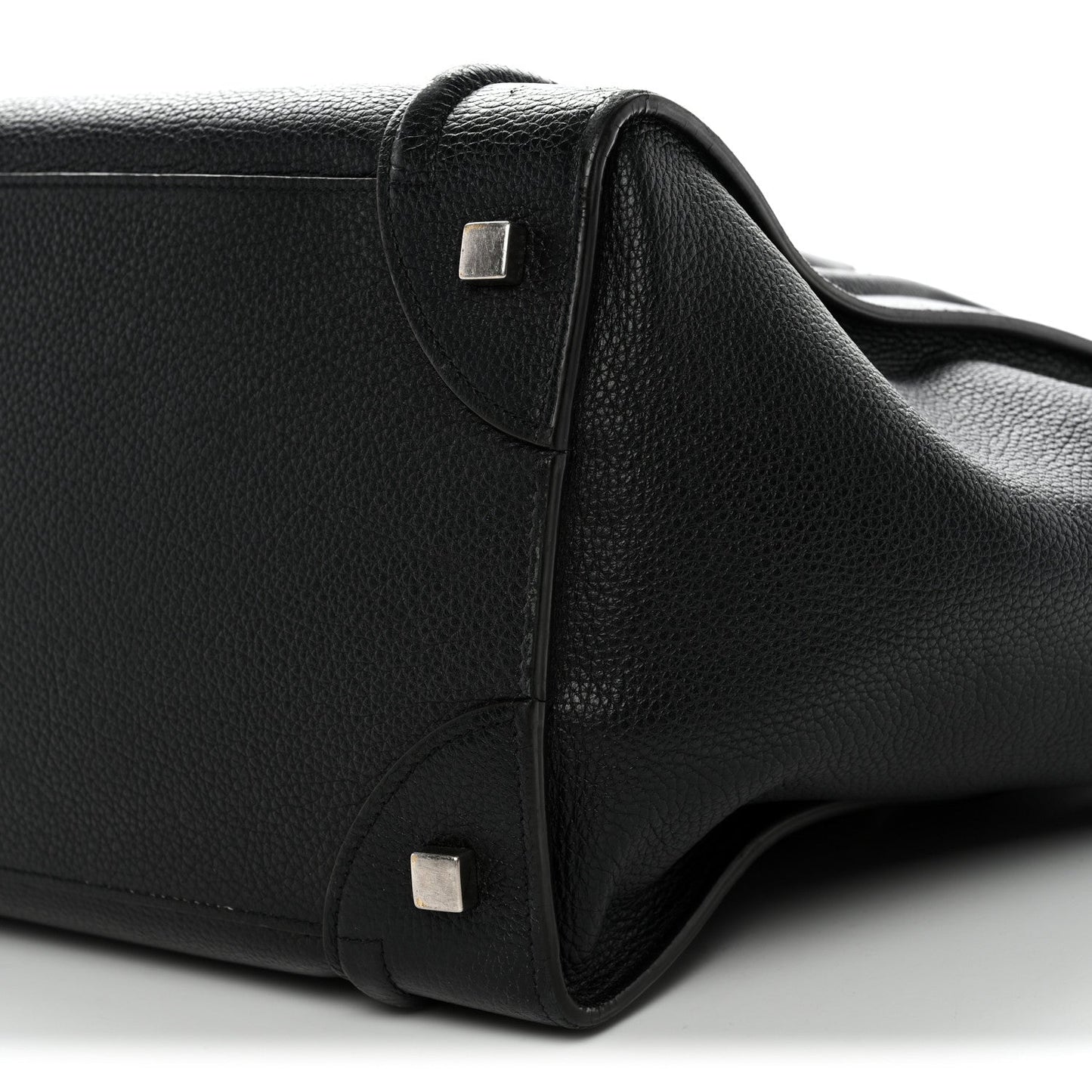 Drummed Calfskin Mini Luggage Black
