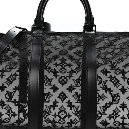 Monogram See Through Keepall Bandouliere 50 Black