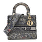 Canvas Embroidered Jardin Magique Medium Lady D-Lite Denim Multicolor