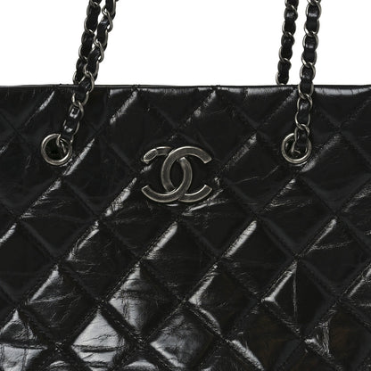 Calfskin Quilted Small Coco Soft Tote Black