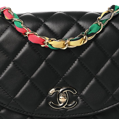 Lambskin Mixed Fibers Quilted Cocovado Flap Black