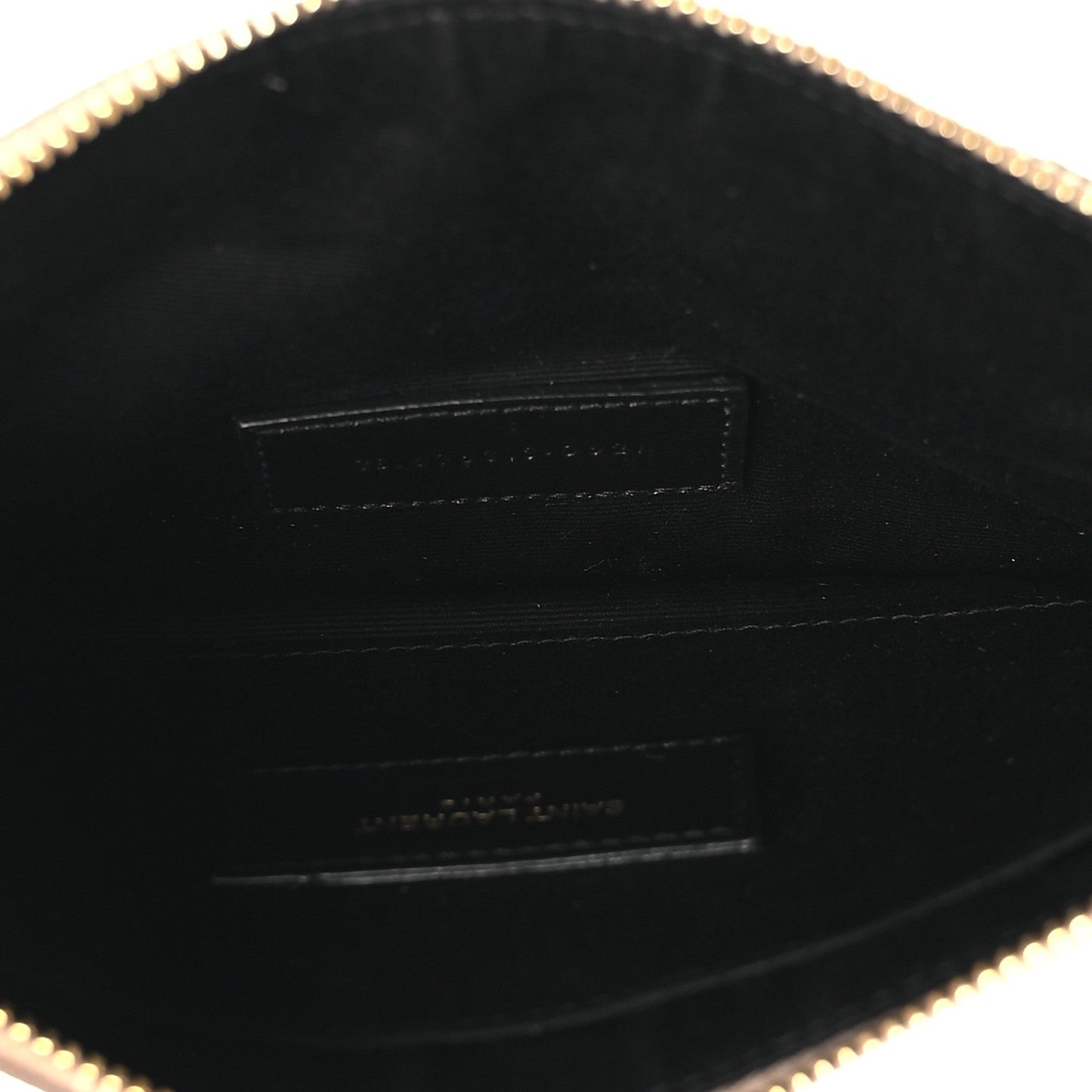 Grain De Poudre Chevron Monogram Large Bill Pouch Dark Beige