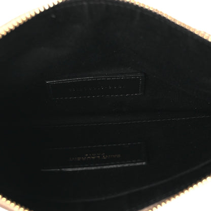 Grain De Poudre Chevron Monogram Large Bill Pouch Dark Beige