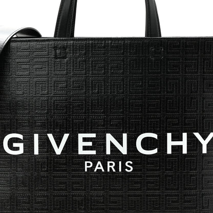 4G Coated Canvas Logo Medium G Tote Black