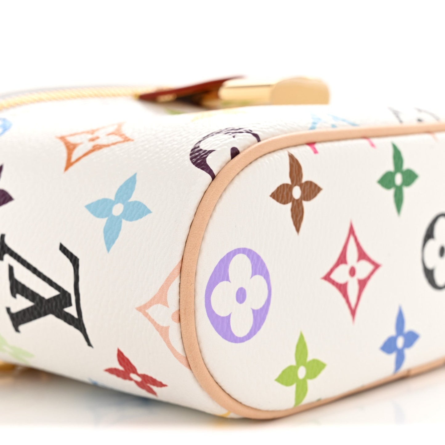 LV x TM Monogram Multicolor Vanity Chain Pouch White