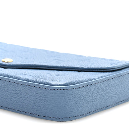 Empreinte Pochette Felicie Chain Wallet Blue Jean