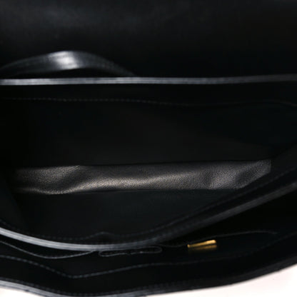 Lambskin Quilted Medium Trendy CC Flap Dual Handle Bag Black