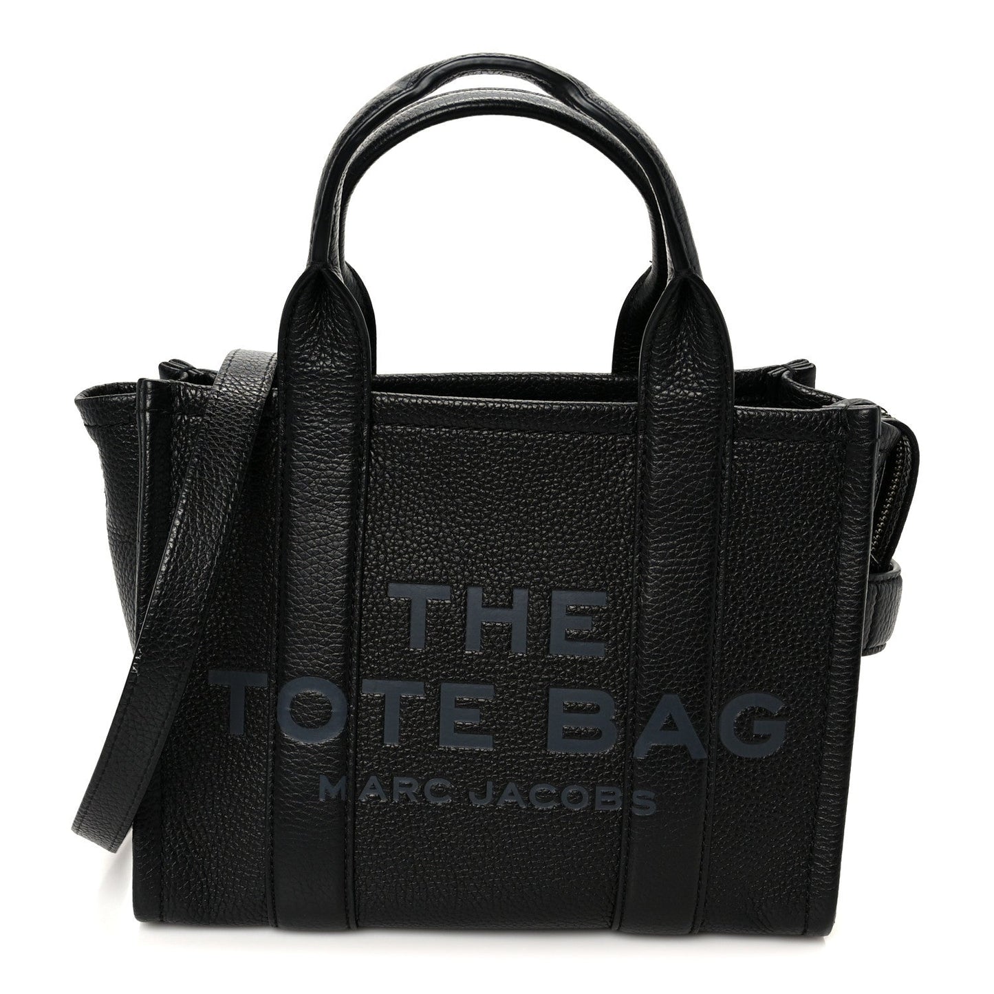 Grained Calfskin Small The Tote Bag Black