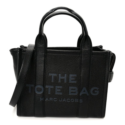 Grained Calfskin Small The Tote Bag Black