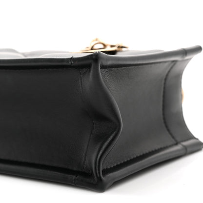Calfskin Macrocannage Mini Book Tote Black