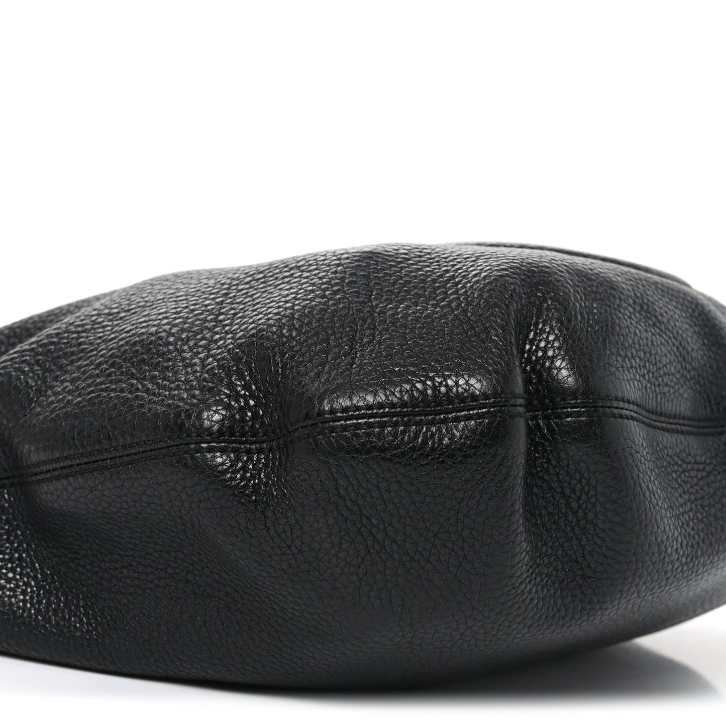 Pebbled Calfskin Medium Soho Hobo Black