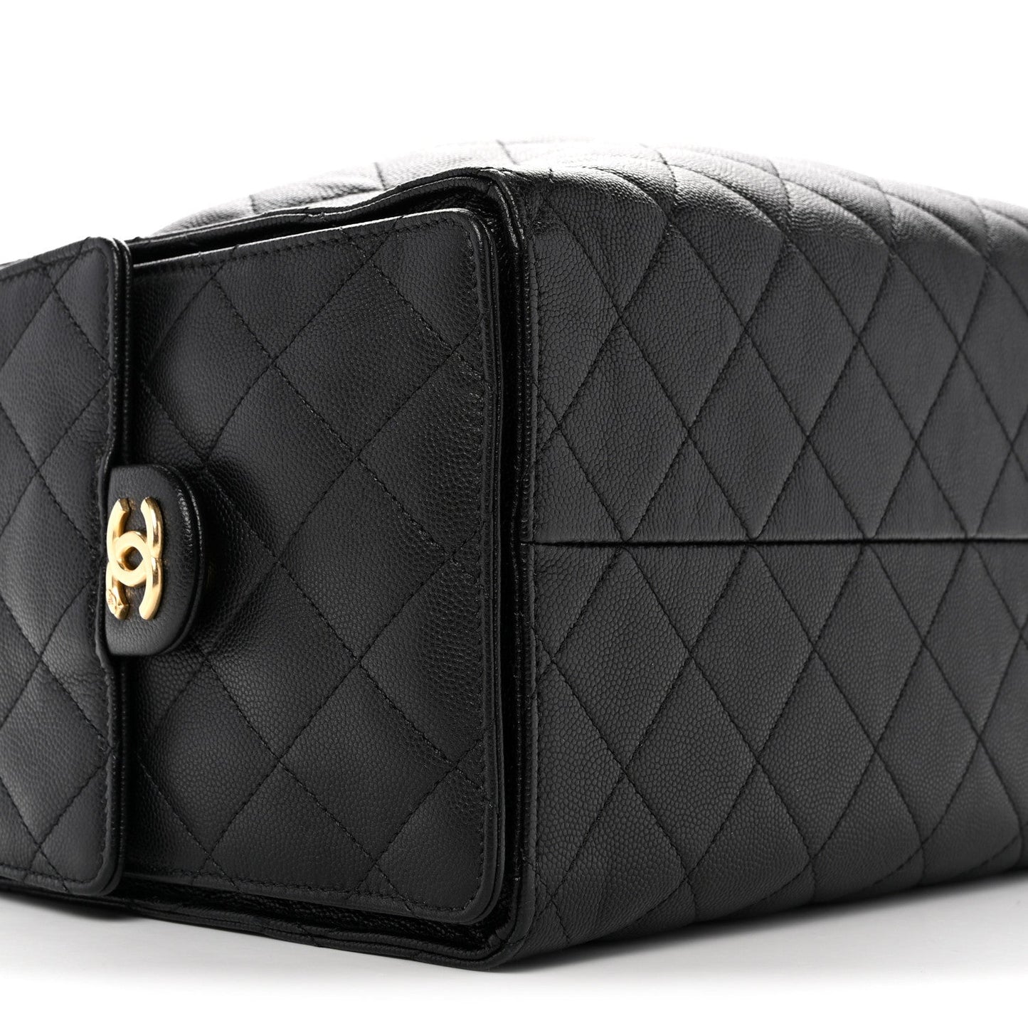 Caviar Quilted Medium Chanel 25 Handbag Black