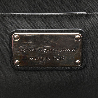Satin Sequin Kameron Clutch Black
