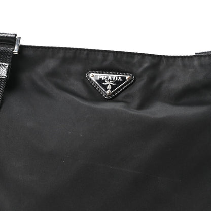 Tessuto Nylon Saffiano Small Crossbody Bag Black