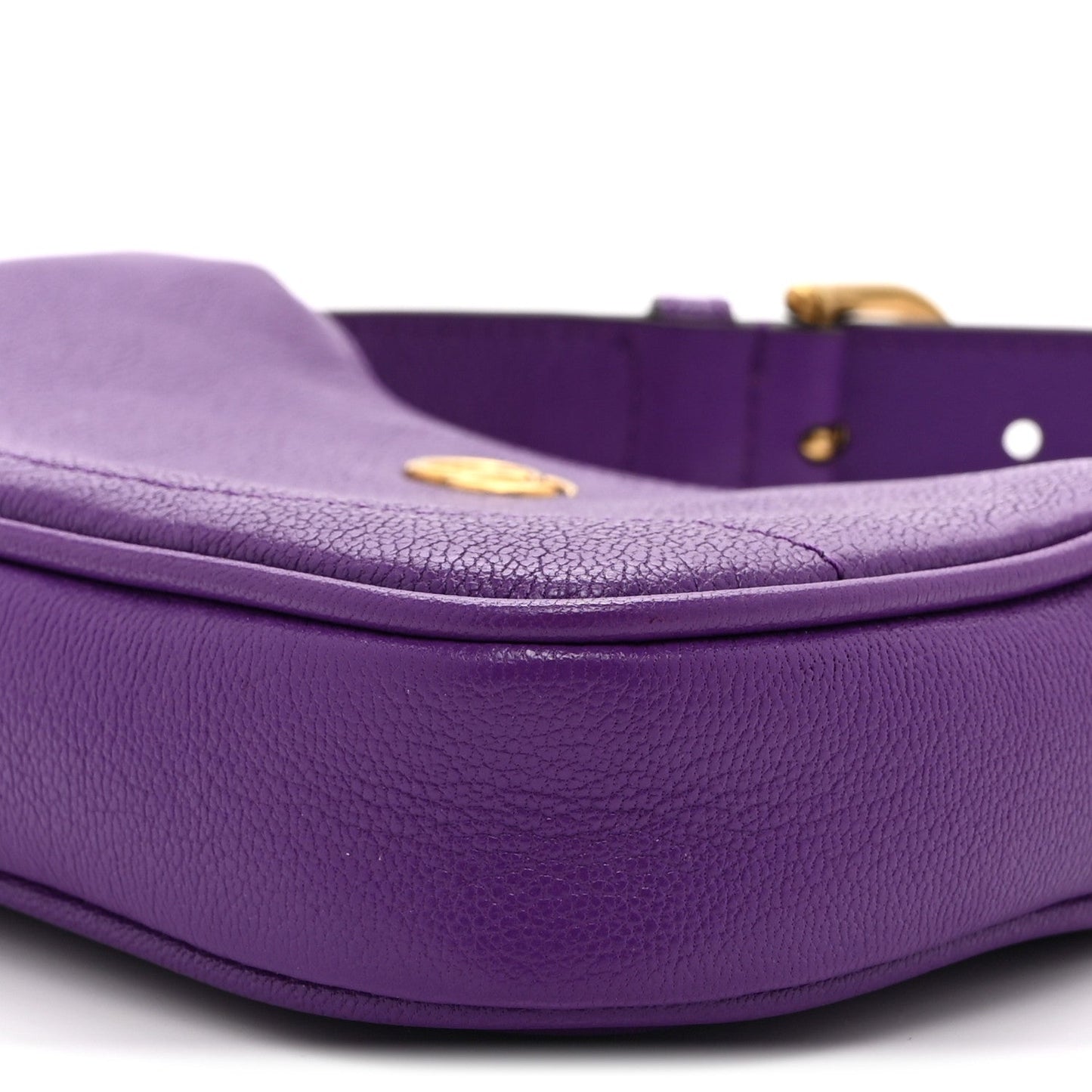 Goatskin Mini Aphrodite Shoulder Bag Shine Purple