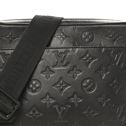 Calfskin Monogram Shadow Duo Messenger Black