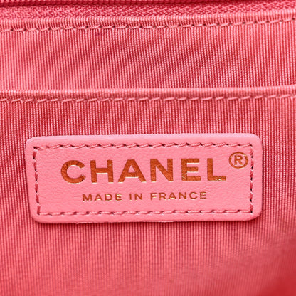 Shearling Tweed Quilted Medium Flap Bag Light Pink
