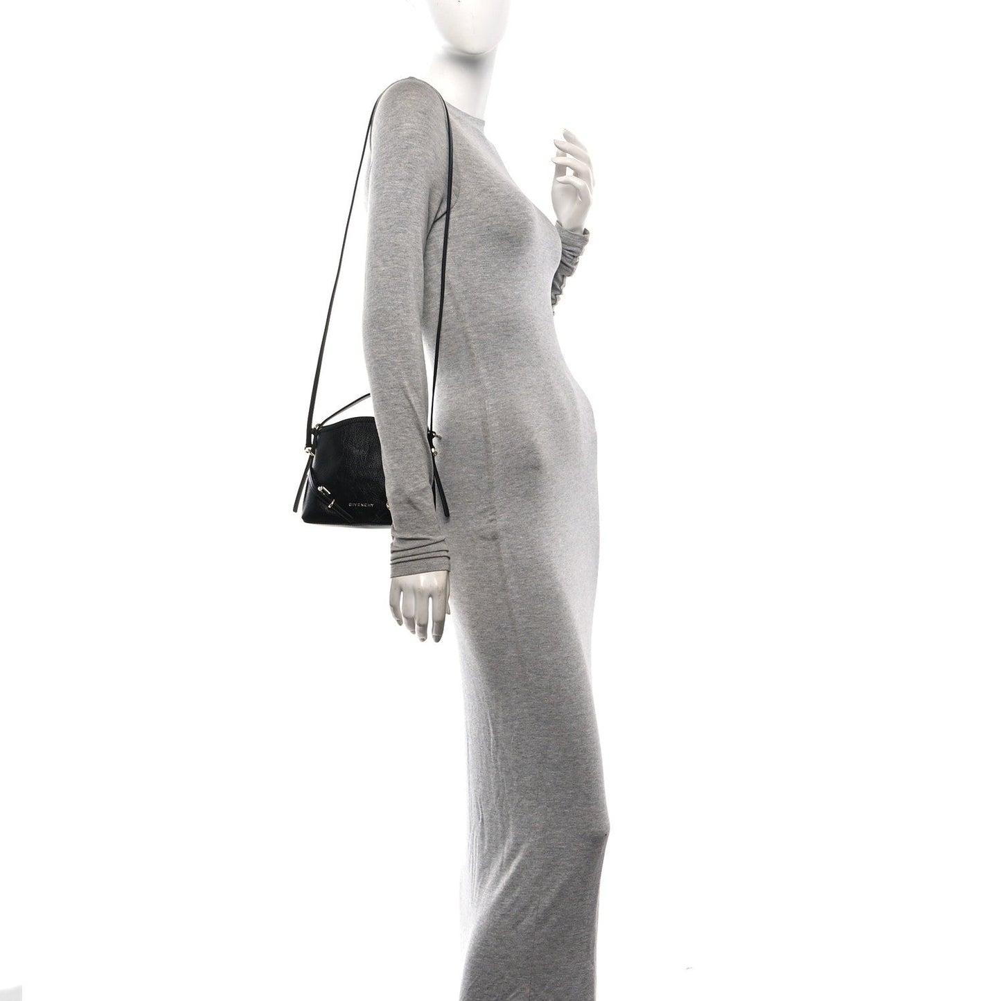Tumbled Calfskin Nano Voyou Bag Black