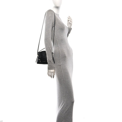 Tumbled Calfskin Nano Voyou Bag Black