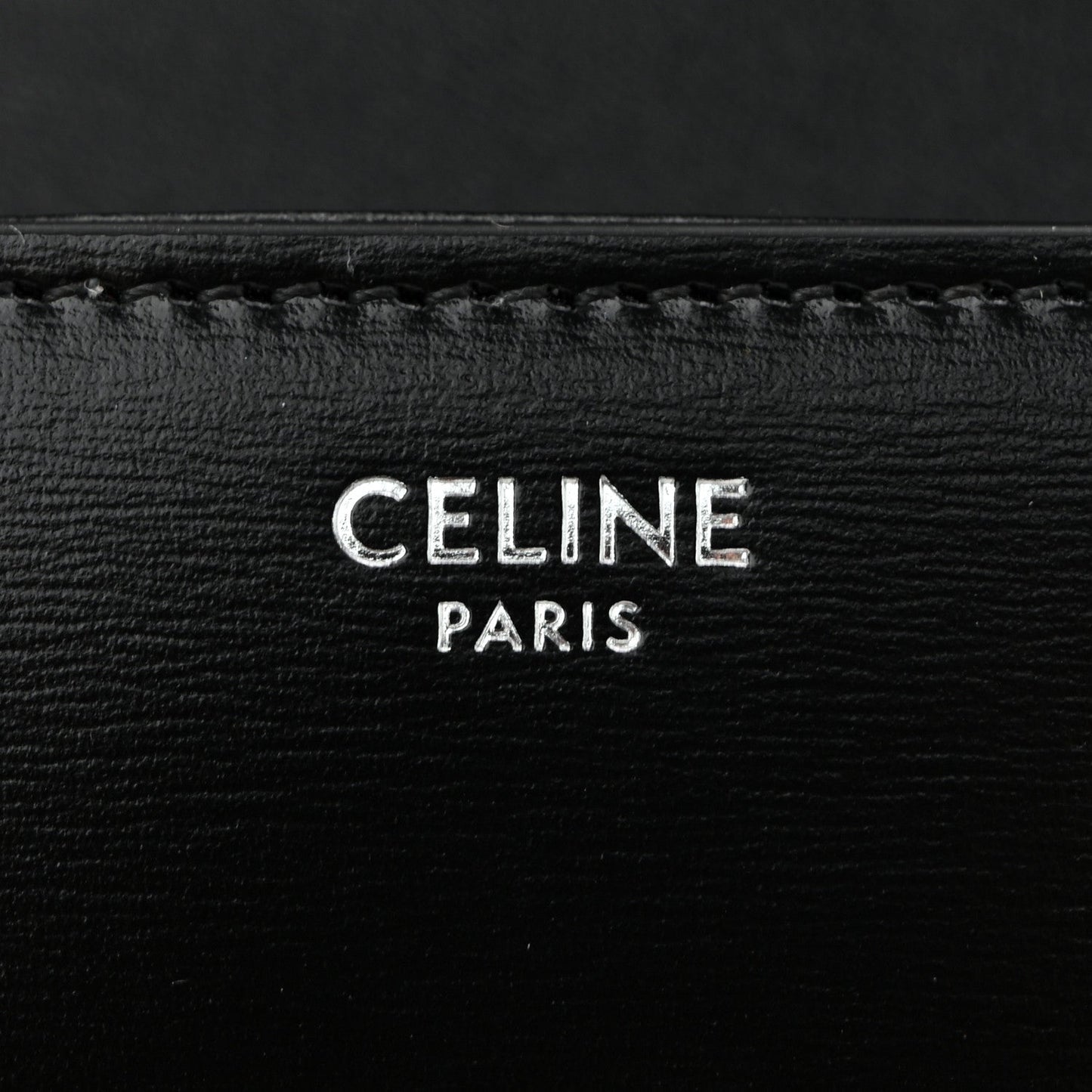 Shiny Calfskin Triomphe Chain Shoulder Bag Black