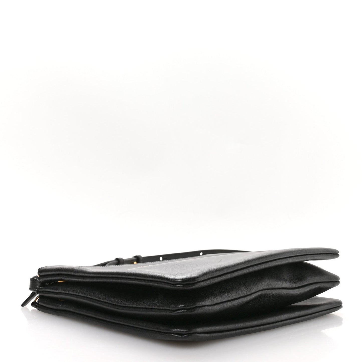 Lambskin Large Trio Crossbody Bag Black