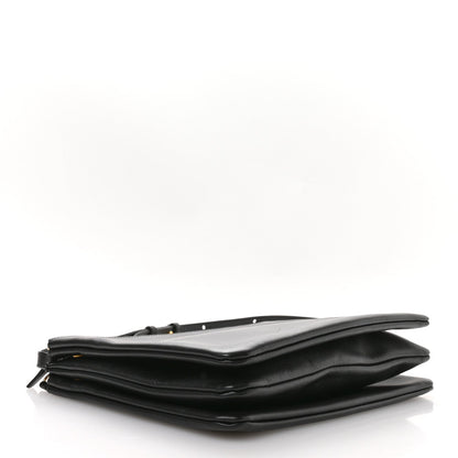 Lambskin Large Trio Crossbody Bag Black