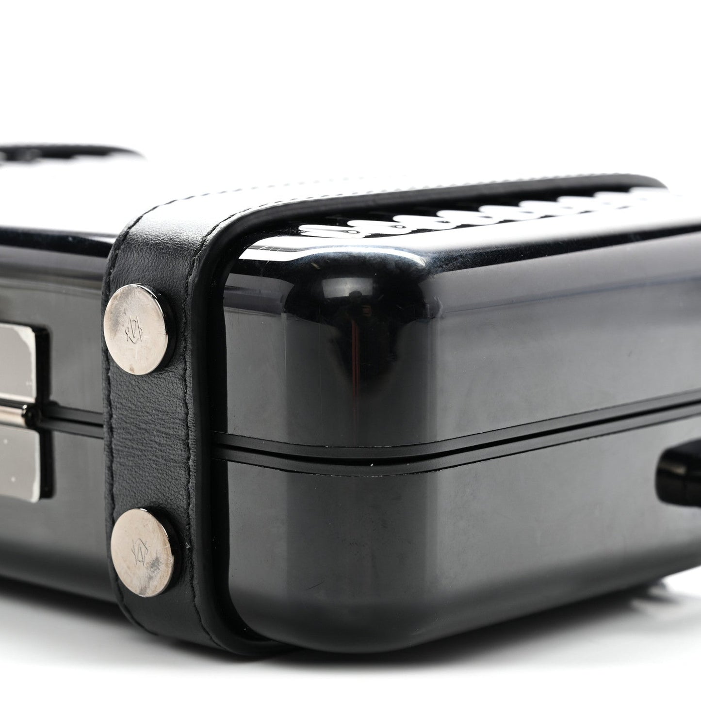 X RIMOWA Aluminum Personal Clutch On Strap Black