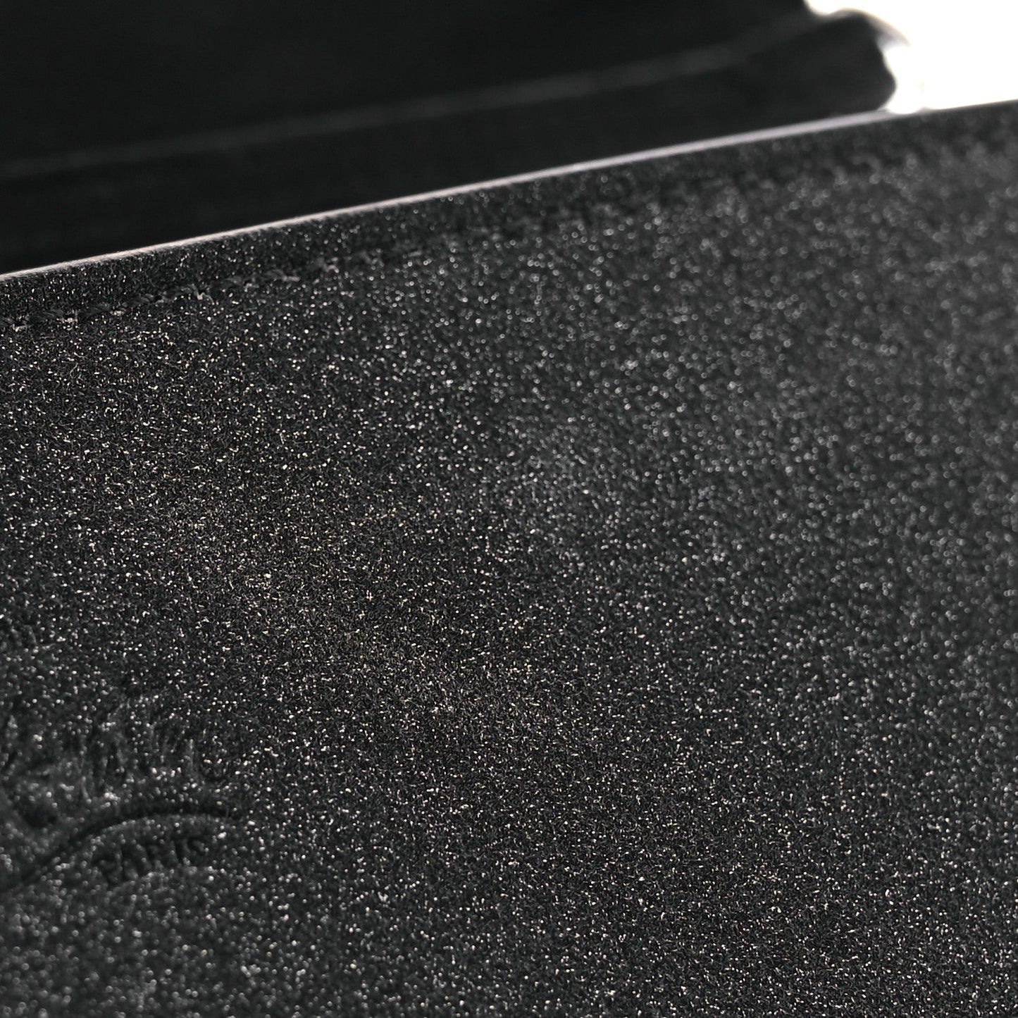 Suede Glitter Calfskin Embellished Paloma Clutch Black