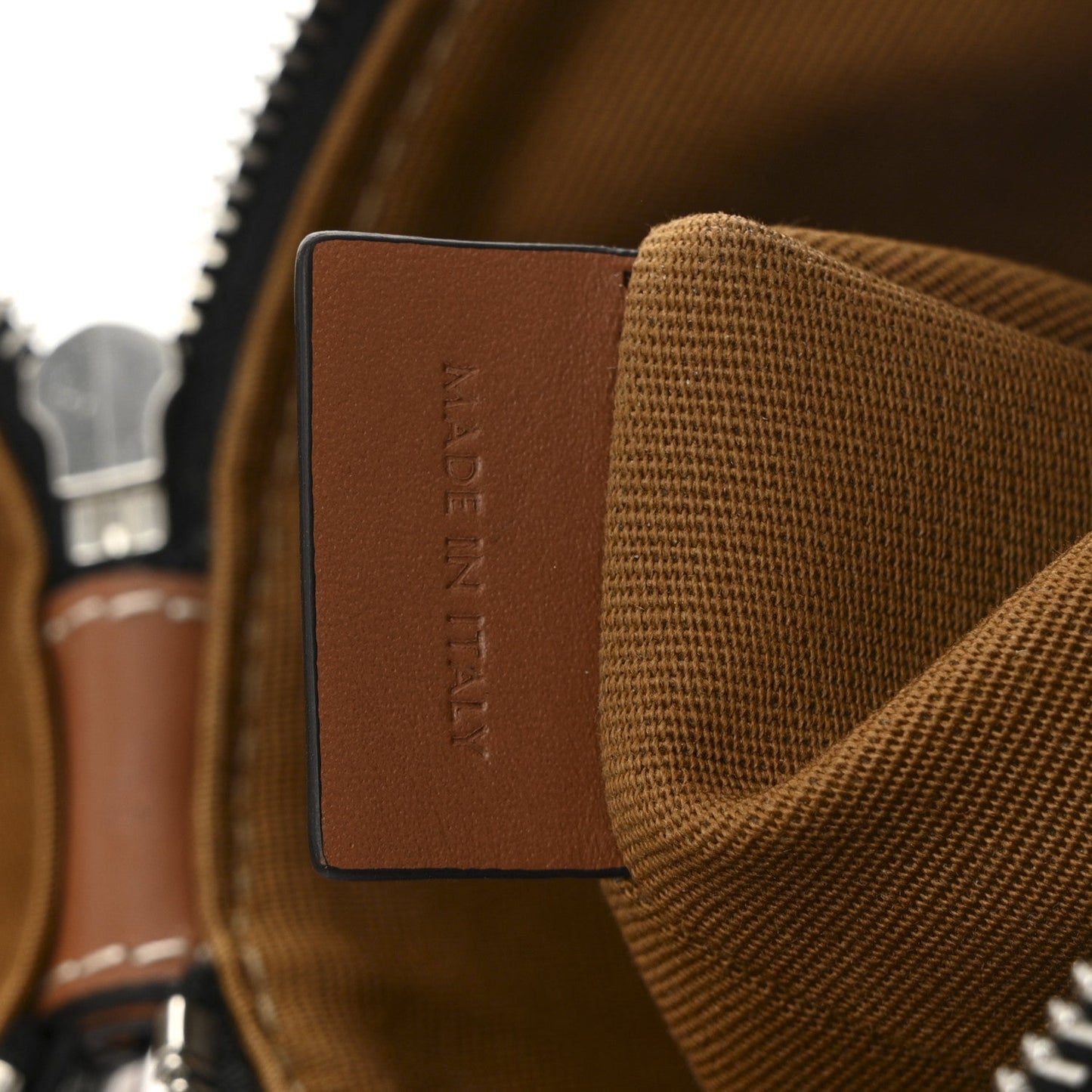 Triomphe Canvas Vertical Cylinder Bag Tan