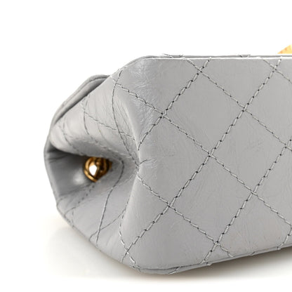 Aged Calfskin Quilted 2.55 Reissue Mini Flap Grey