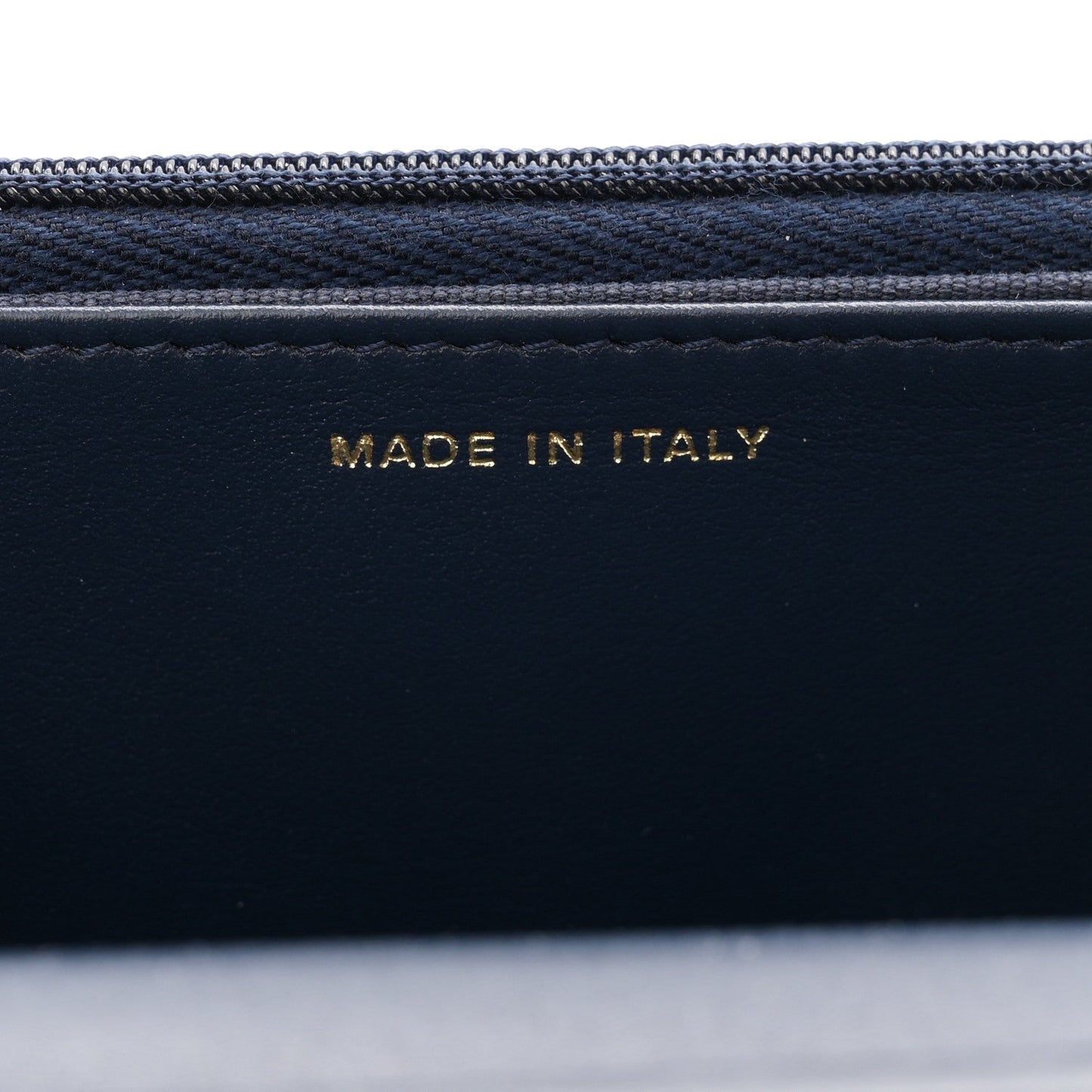 Denim Printed Wallet On Chain WOC Dark Blue
