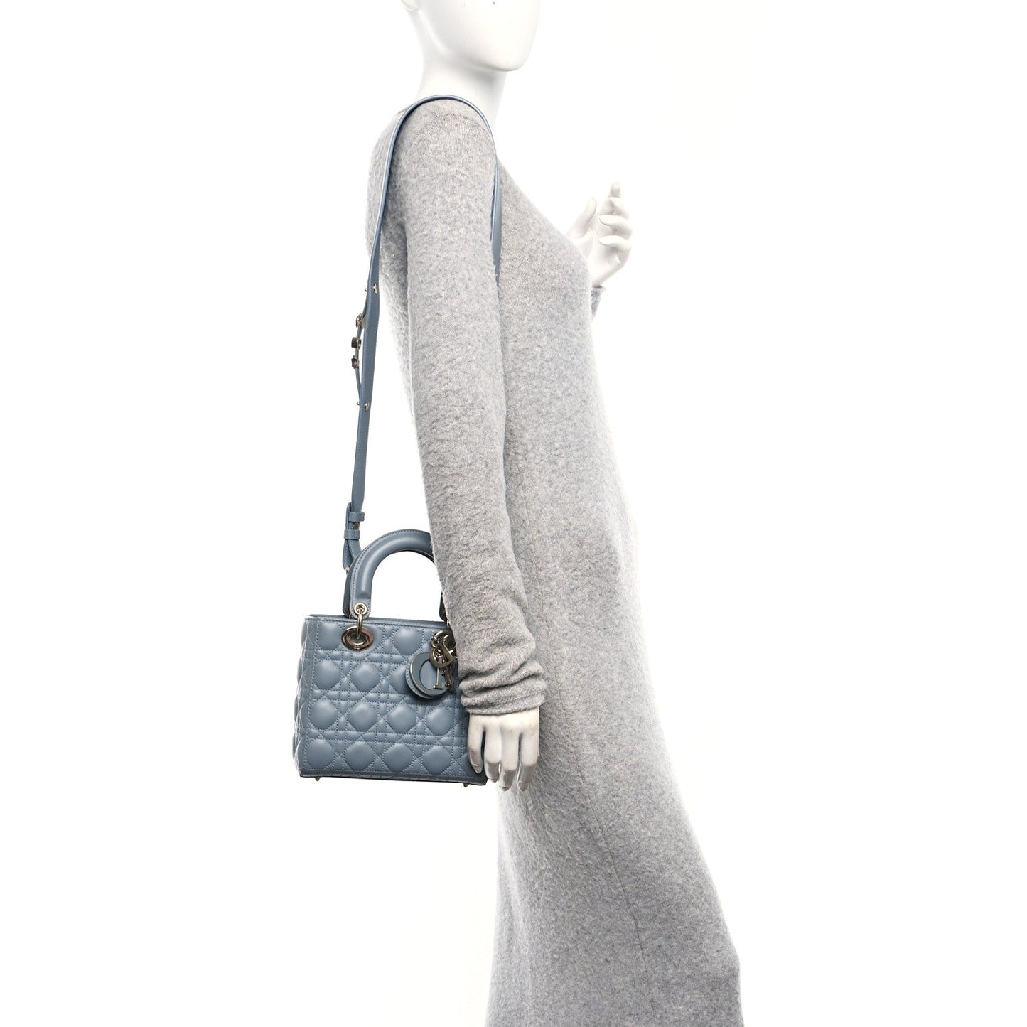 Lambskin Cannage Small My ABCDior Lady Dior Cloud Blue