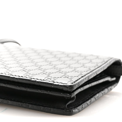 Microguccissima Crossbody Wallet Black