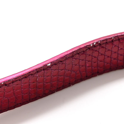 Metallic Lizard Small Diorama Flap Bag Fuchsia