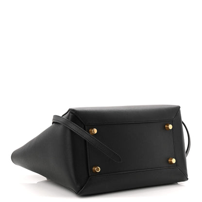 Grained Calfskin Mini Belt Bag Black