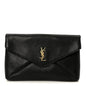 Grained Lambskin Cassandre Envelope Pouch Black