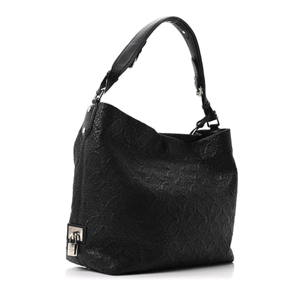 Monogram Lambskin Antheia Hobo PM Black