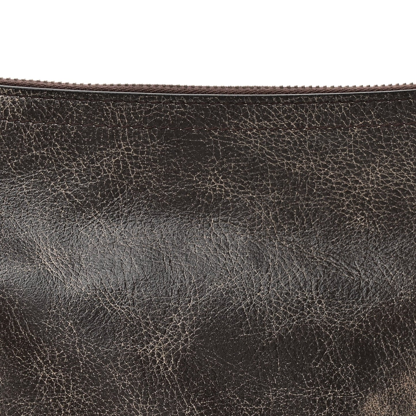 Lambskin Crackled Vintage Calfskin Small Voyou Crossbody Bag Brown