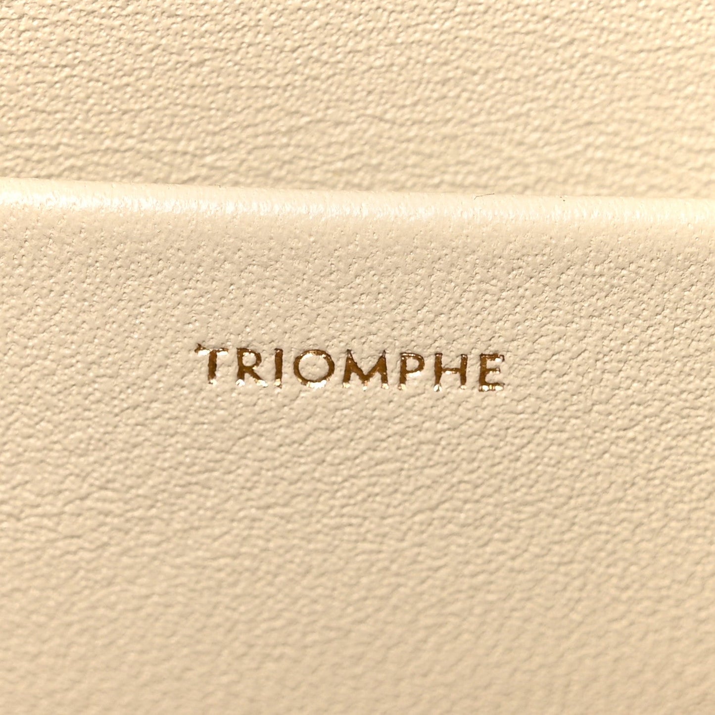 Natural Calfskin Triomphe Shoulder Bag Pampa