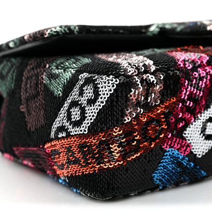 Sequin Logo Small Flap Ruthenium Multicolor