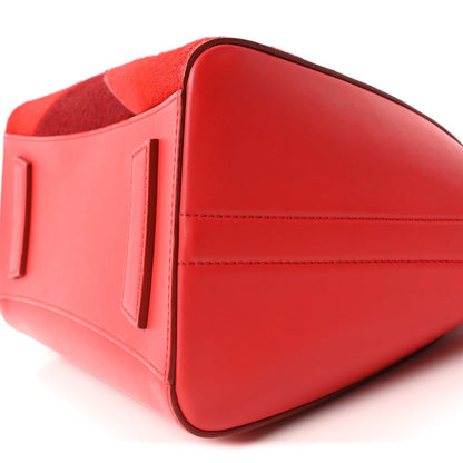 Calf Hair Smooth Calfskin Geometric Small Antigona Red