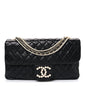 Lambskin Medium Westminster Pearl Flap Black