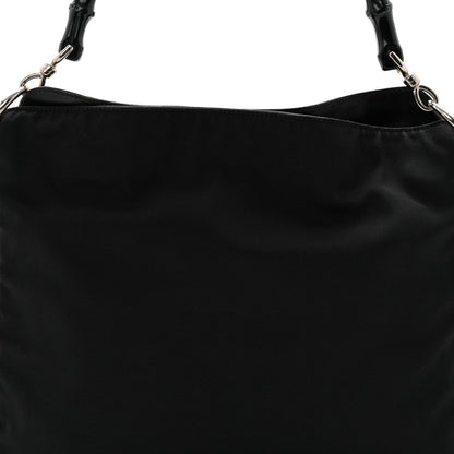 Nylon Bamboo Hobo Black