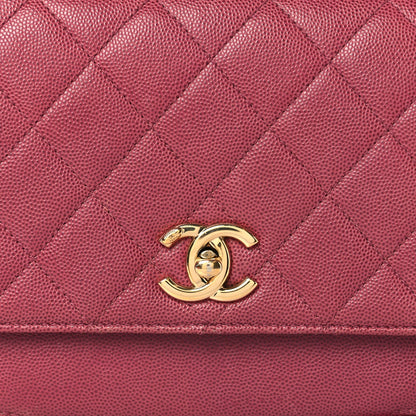 Caviar Quilted Medium Business Affinity Flap Pink