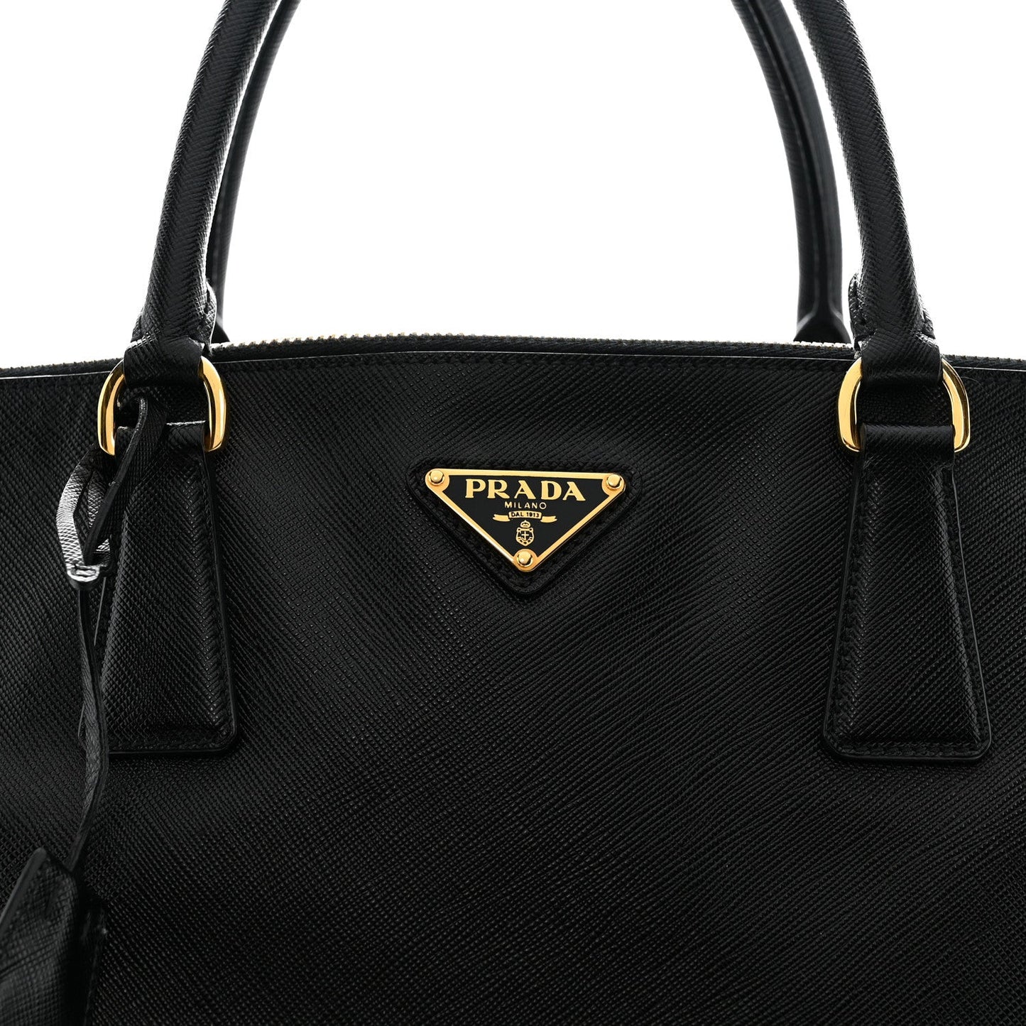 Saffiano Lux Extra Large Galleria Double Zip Tote Black